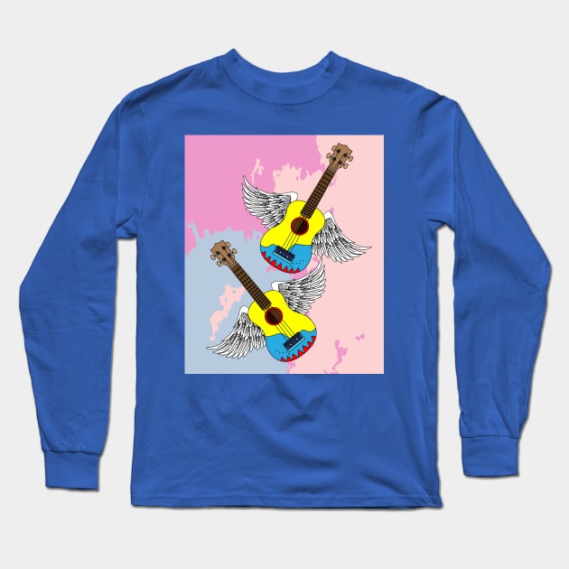 Favorite Instrument Guitar Grand Piano Long Sleeve T-Shirt by flofin